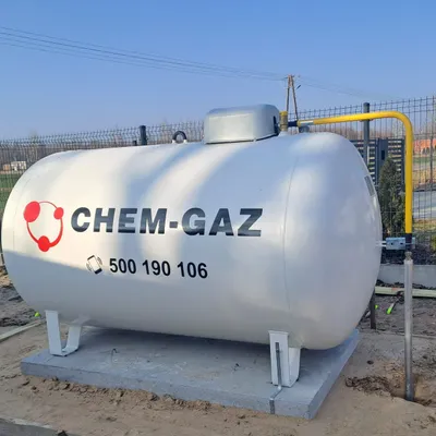 Nowo zamontowany naziemny zbiornik na gaz płynny CHEM-GAZ